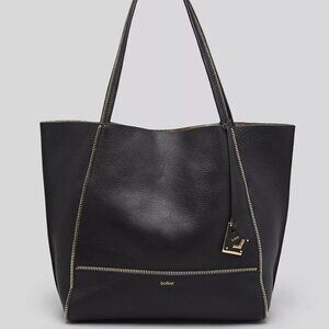 Botkier New York Leather Black and Gold Tote Bag